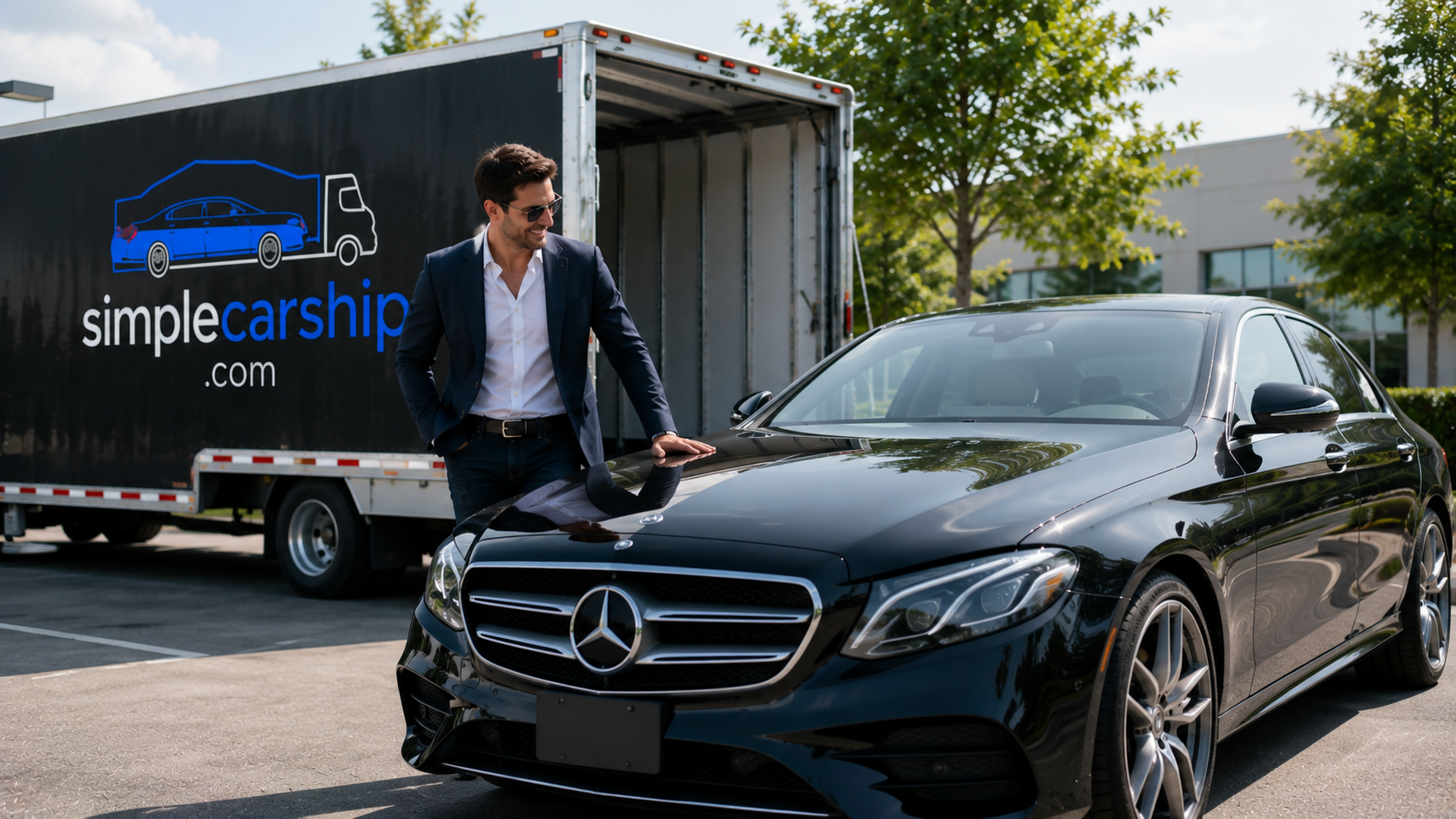Customer receiving their vehicle after door-to-door car shipping from Michigan to Illinois
