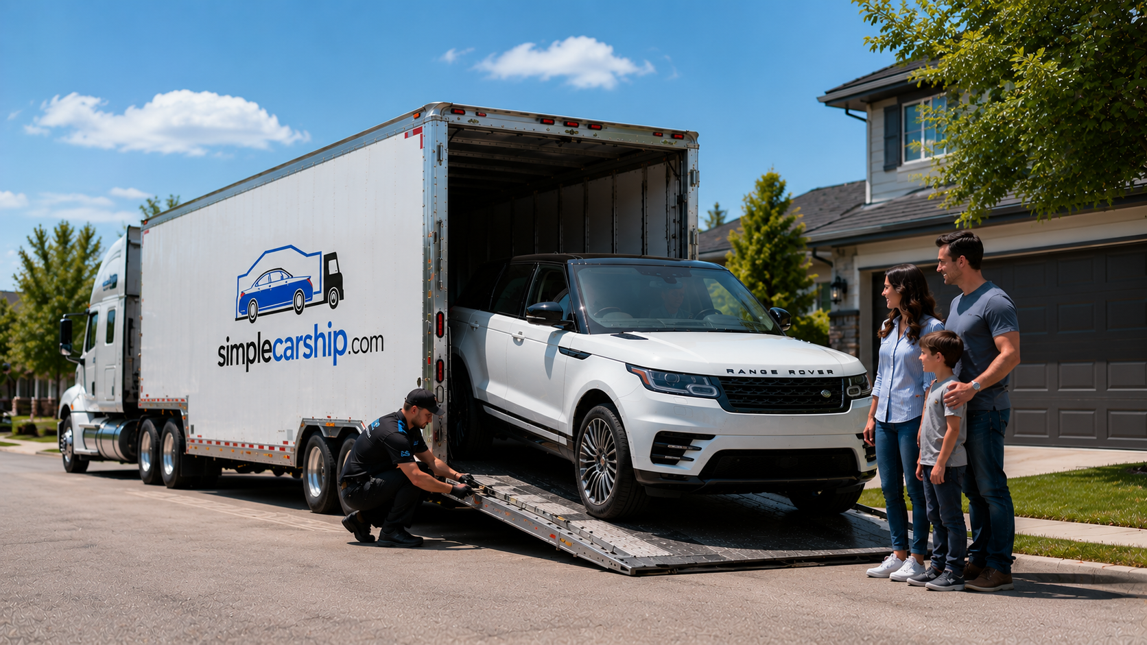 Customer receiving their vehicle after door-to-door car shipping from Pennsylvania to Washington